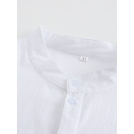 Solid Cotton Men's Long Sleeve Retro Medieval Henley Shirt Casual Beach Tops Festival Party Dress Shirt Solid Tee Shirt V-Neck Tops For Men