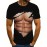 Muscle 3D Creative Print, Men's Fashion Crew Neck Summer T-shirt, Special Gift For Men