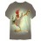 Kung Fu Rooster Pattern 3d PrintT-shirt, Men's Casual Slightly Stretch Round Neck T-shirt For Spring Summer
