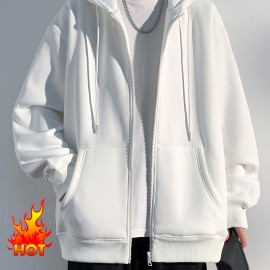 Men's Hooded Jacket Casual Long Sleeve Hoodies With Zipper Gym Sports Hooded Coat For Spring Fall