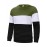 Three Color Block Trendy Sweatshirt, Men's Casual Classic Design Crew Neck Pullover Sweatshirt For Men Fall Winter