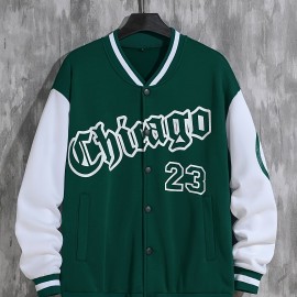 Spring And Autumn Street Men's Fashion Trend Loose Casual Baseball Uniform Jacket, Suitable For Outdoor And Dating