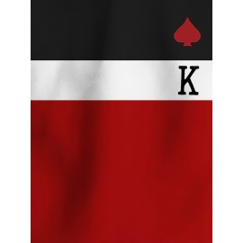 Color Block Trendy Sweatshirt, Men's Casual Graphic Design Slightly Stretch Crew Neck Pullover Sweatshirt For Autumn Winter